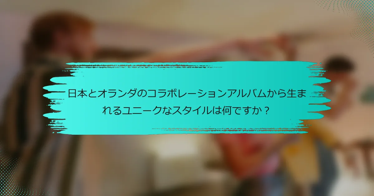 日本とオランダのコラボレーションアルバムから生まれるユニークなスタイルは何ですか？